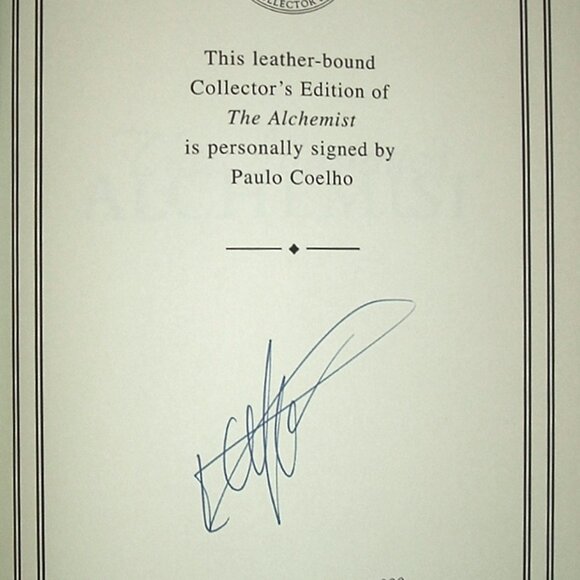 THE ALCHEMIST by Paulo Coelho Easton Press Signed As New Sealed with Slipcase - Picture 3 of 11